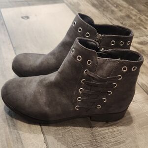 Justice Grey Ankle Boots Size 4